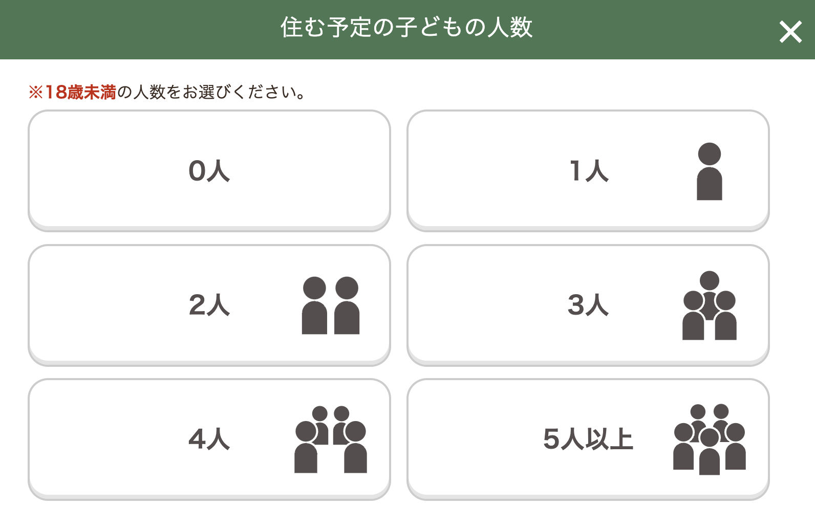タウンライフ子どもの人数